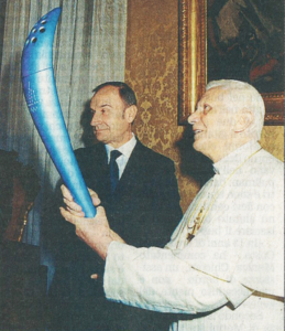 olumpic torch - olympic winter games - torino -turin - papa benedetto XVI